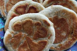 These sweet, stuffed pancakes, called hotteok, are found in Korea, and they make a perfect after-school snack. (Photo by Tressa Dale/Peninsula Clarion)