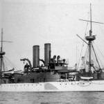 This Library of Congress photo shows the U.S.S. Maine, which exploded and sank in the harbor at Havanna, Cuba, about the same time the Kings County Mining Companys ship, the Agate left Brooklyn for Alaska. The Maine incident prompted the start of the Spanish-American War and complicated the mining companys attempt to sail around Cape Horn.