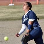 Soldotnas Isabelle Cruz delivers to Kenai Central on Tuesday, May 13, 2025, at the Steve Shearer Memorial Ball Park in Kenai, Alaska. (Photo by Jeff Helminiak/Peninsula Clarion)