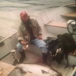 Frank Lee with his 86-pound king salmon caught on July 20, 2000. (Photo courtesy of Frank Lee)