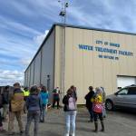 Homer, Seldovia and Kachemak City staff and city managers, along with KBNERR staff and partner researchers from the University of South Florida, tour Homers water treatment facility on Friday, June 6, 2025, in Homer, Alaska. The USF ecohydrology research team presented their findings at the Homer City Council Committee of the Whole Meeting on Monday, June 9. Photo courtesy of Katherine Schake
