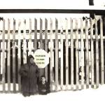 Frank Rowley and his youngest child, Raymond, stand in knee-deep snow in front of the protective fence around the main substation for Mountain View Light & Power in Anchorage in 1948 or 49. This photo was taken a year or two before Rowley moved to Kenai to begin supplying electrical power to the central peninsula. (Photo courtesy of the Rowley Family)