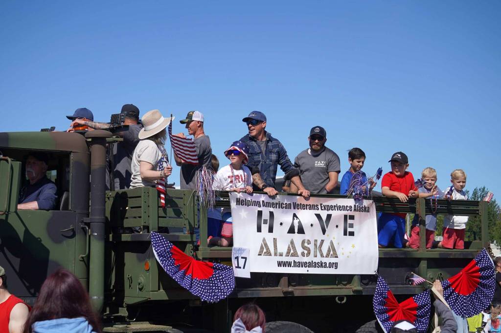 A large truck representing HAVE Alaska rolls with the Fourth of July parade on South Willow Street in Kenai, Alaska, on July 4, 2025. (Photo courtesy Sarah Every)