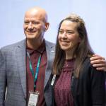South Peninsula Hospital CEO Ryan Smith (right) is photographed with outgoing Chief Operating Officer Angela Hinnegan (right) in this undated photograph. Photo provided by Derotha Ferraro