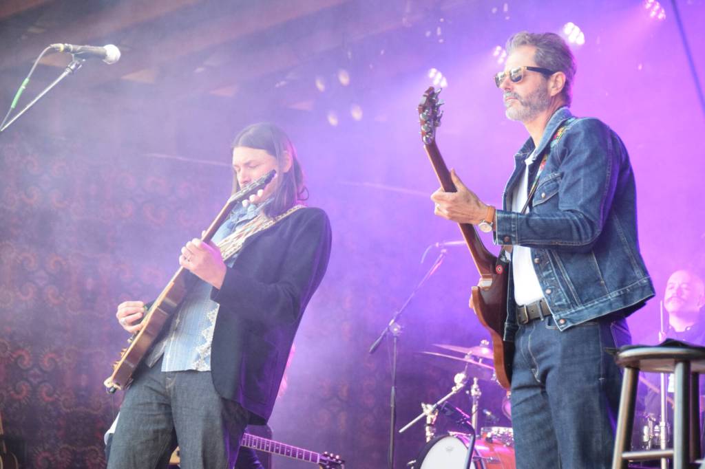 The Allman Betts Band performs on the River Stage during Salmonfest on Sunday, Aug. 3, 2025, at the Kenai Peninsula Fairgrounds in Ninilchik, Alaska. (Delcenia Cosman/Homer News)