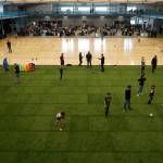 Children and families tour the Soldotna Field House during its grand opening in Soldotna, Alaska, on Saturday, Aug. 16, 2025. (Jake Dye/Peninsula Clarion)