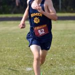 Homers Rio Waltenbaugh takes second in the freshmen-sophomore boys race at the Kenai/Nikiski Class Races on Monday, Aug. 18, 2025, at Nikiski Middle-High School in Nikiski, Alaska. (Photo by Jeff Helminiak/Peninsula Clarion)