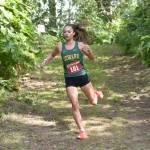 Seward's Olive Jordan runs to victory in the freshmen-sophomore girls race at the Kenai/Nikiski Class Races on Monday, Aug. 18, 2025, at Nikiski Middle-High School in Nikiski, Alaska. (Photo by Jeff Helminiak/Peninsula Clarion)