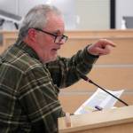 David Haeg speaks during a town hall on the Alaska grand jury process in the Betty J. Glick Assembly Chambers in Soldotna, Alaska, on Monday, Aug. 18, 2025. (Jake Dye/Peninsula Clarion)