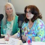 Candidates for the Kenai Peninsula Borough Assemblys Kalifornsky seat, Teresa Mullican and Joan Corr, participate in a forum at the Soldotna Public Library in Soldotna, Alaska, on Thursday, Aug. 21, 2025. (Jake Dye/Peninsula Clarion)