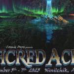 A piece of the poster for the 2025 Sacred Acre festival in Ninilchik, Alaska. This year's festival will take place Sept. 5-7.