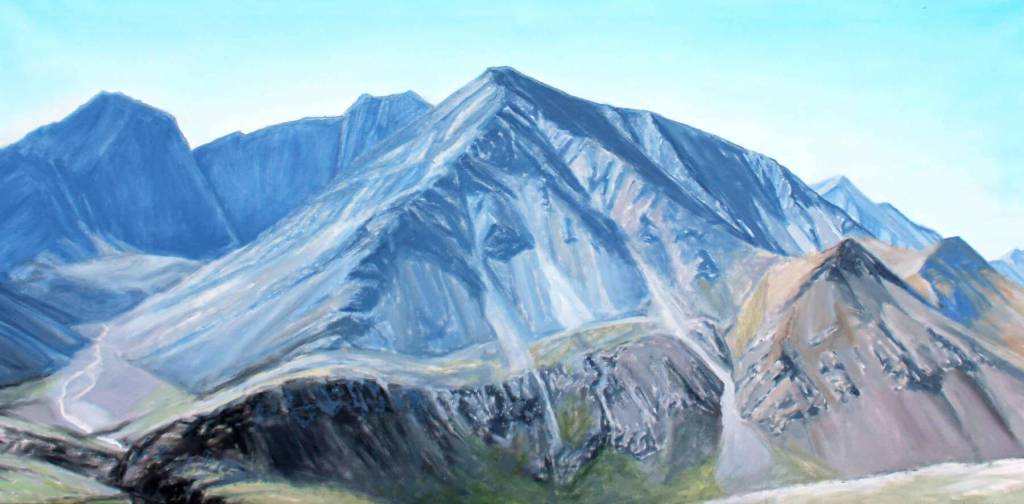 Paintings by Lynn Larsen are on display through September 2025 at Bunnell Street Arts Center in Homer, Alaska. Photo provided by Bunnell Street Arts Center