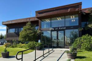 Kenai City Hall is seen on a sunny Thursday, June 5, 2025, in Kenai, Alaska. (Jake Dye/Peninsula Clarion)