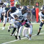Homers CJ Burns runs the ball against Redington on Friday, Sept. 5, 2025, at Redington Jr/Sr High School in Wasilla, Alaska. (Photo by Bruce Eggleston/matsusports.net)
