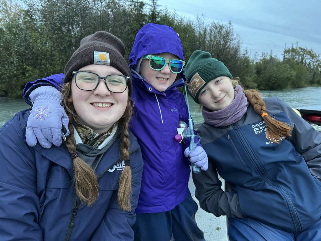 The Craigs, including youth winner of the Ninth Annual Kenai Silver Salmon Derby Lily Craig on the left, are seen out fishing on the Kenai River during this years derby. (Photo provided by Nathaniel Craig)