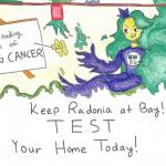 Goldenview Middle School student Luciana Liu's winning poster entry for the 2024 Alaska Radon Poster Contest. Photo provided by the Alaska Department of Natural Resources