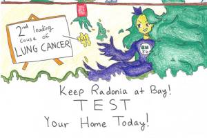 Goldenview Middle School student Luciana Liu's winning poster entry for the 2024 Alaska Radon Poster Contest. Photo provided by the Alaska Department of Natural Resources