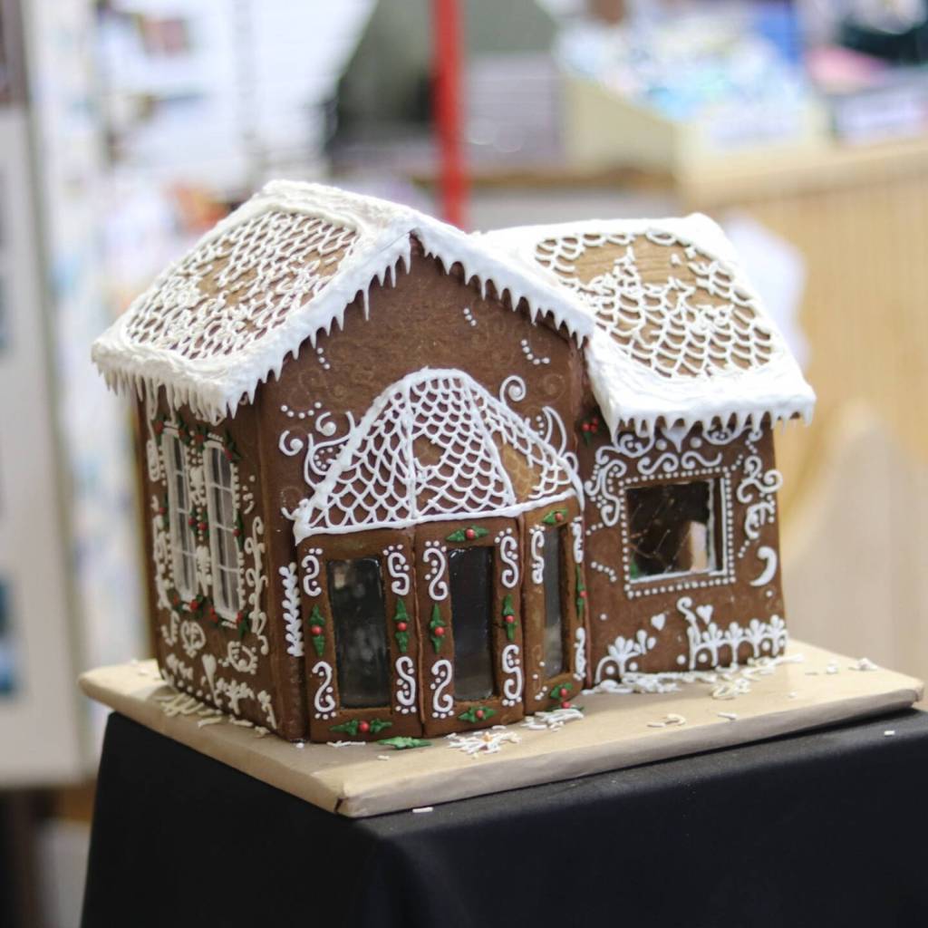 A gingerbread house awaits judgment in the Kenai Chamber of Commerce on Nov. 24<ins>, 2025</ins>. Contestants are divided into one of five different age groups: 2-5, 6-8, 9-12, 13-17 and 18 and older. Photo courtesy of Maddy Olsen/Kenai Chamber of Commerce