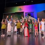 Photo courtesy of Carla Jenness
The cast of Nikiski Middle Schools upcoming performance of Alice in Wonderland is pictured on Dec. 2. The high school upperclassmen-directed play opens on Friday, with additional showtimes Saturday and next weekend.