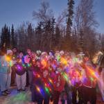 Diamond Dance Project performs a flash mob on Friday, Dec. 12<ins>, 2025,</ins> before the Soldotna Chamber of Commerce lit a massive Christmas tree on the chambers property. Photo courtesy of the Soldotna Chamber of Commerce