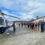 Members of the Kachemak Bay Search and Rescue group receive instruction from helicopter pilot Steven Ritter (left) on Jan. 30, 2026, during a training weekend at Kachemak Emergency Services station in Homer, Alaska. Photo courtesy Kasey Aderhold