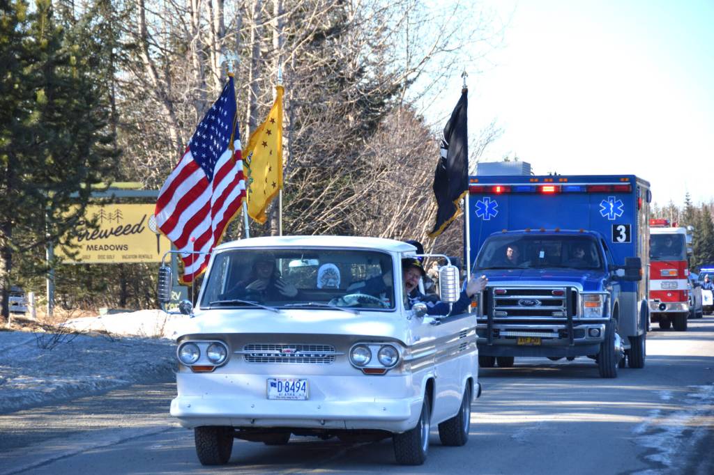 Community members participate in the annual Snow Rondi parade on Saturday<ins>, Feb. 28, 2026,</ins> in Anchor Point<ins>, Alaska</ins>. (Delcenia Cosman/Homer News)