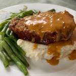 Tressa Dale/Peninsula Clarion 
Add some beef base, cornstarch, and cream for a delicious brown gravy for this meatloaf.