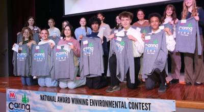 Local students celebrate the 36th annual Caring For The Kenai awards during the April 23 presentation at Kenais Triumvirate North Theater. (Photo courtesy of Merrill Sikorski)