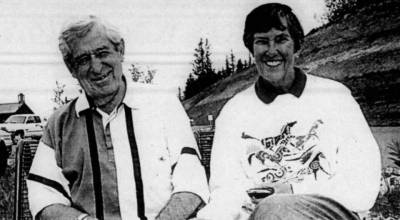 Joseph Sterling, the only child of highway-building pioneer Hawley Sterling, visited Alaska with his wife, Pat, in the summer of 2000 and was interviewed by Homer News reporter Carey Restino, who took this image in Homer.