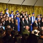 Delcenia Cosman/Homer News
The Homer High School Concert Choir performs Onia Sol by Z. Randall Stroope as the choral selection for the commencement ceremony on Monday, May 18, <ins>, 2026,</ins> in the Homer High School Alice Witte Gymnasium<ins> in Homer, Alaska</ins>.