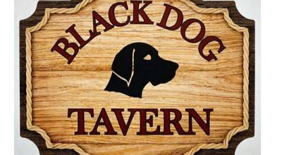 The tavern sign for the Black Dog Tavern will serve as the logo for the upcoming Kenai Performers production, Mystery at the Black Dog Tavern, opening July 31, 2026, in Soldotna, Alaska. Photo provided by Jodene McAuliffe
