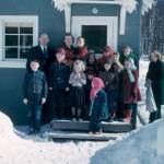 The Rev. Eugene Elliott poses with a portion of his Soldotna Methodist flock in 1952. (Photo from the Kenai Peninsula College photo archive)