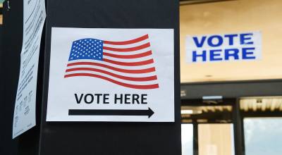 An early voting site is seen on Monday, Aug. 1, 2022 at the State Office Building in Juneau, Alaska. (Photo by James Brooks/Alaska Beacon)