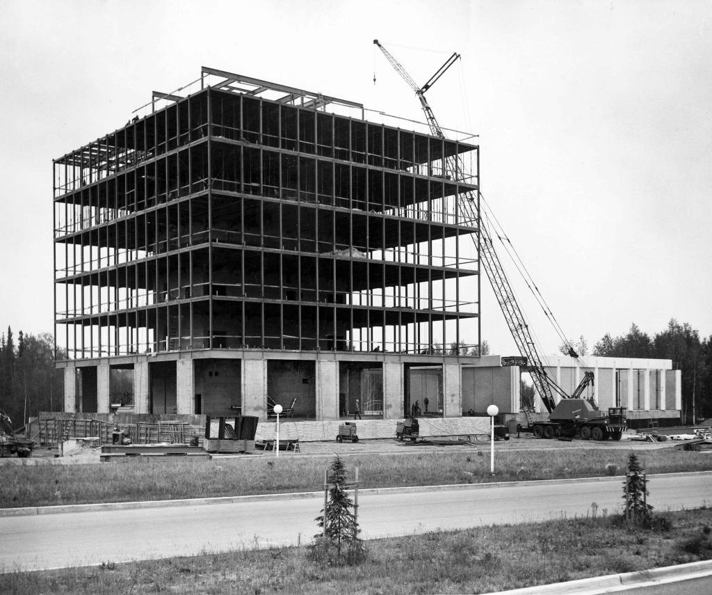 The C.T. Elvey Building, completed in 1970, is named for Christian T. Elvey, managing director of the Geophysical Institute from 1952-1963. (Geophysical Institute photo)